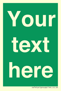 Custom Safe Condition: Blank (green) sign